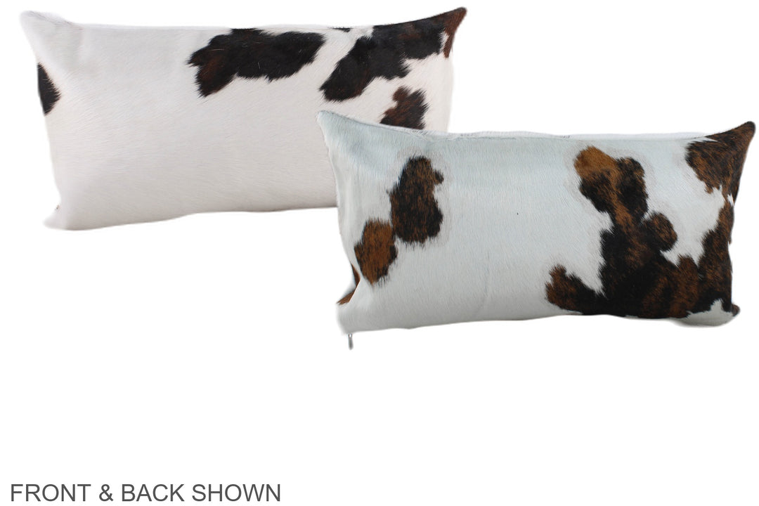 Tricolor 12"x22" Brazilian Cowhide Pillow #A39452 by Hudson Hides