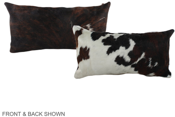Tricolor 12"x22" Brazilian Cowhide Pillow #A39454 by Hudson Hides