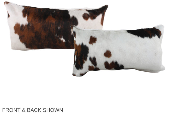 Tricolor 12"x22" Brazilian Cowhide Pillow #A39457 by Hudson Hides