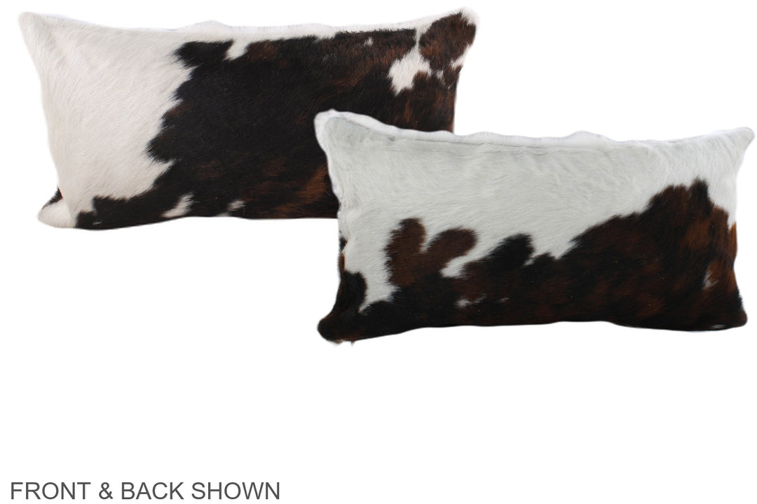 Tricolor 12"x22" Brazilian Cowhide Pillow #A39458 by Hudson Hides