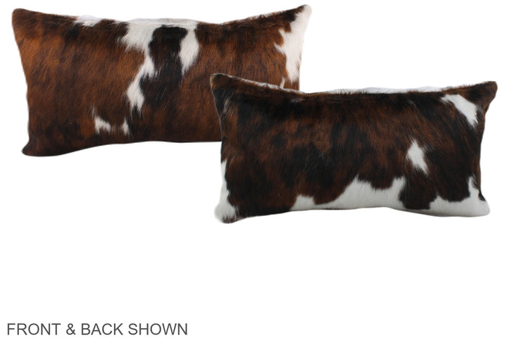 Tricolor 12"x22" Brazilian Cowhide Pillow #A39459 by Hudson Hides