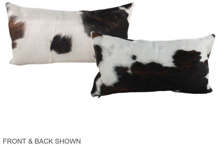 Tricolor 12"x22" Brazilian Cowhide Pillow #A39460 by Hudson Hides