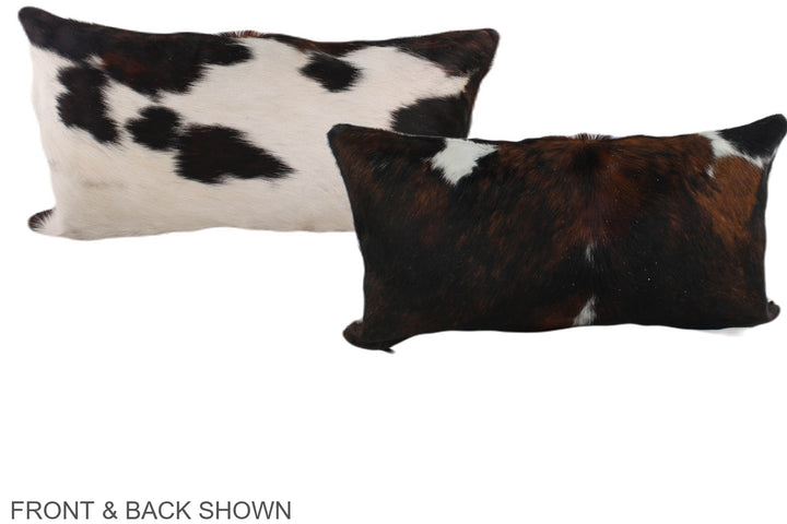 Tricolor 12"x22" Brazilian Cowhide Pillow #A39465 by Hudson Hides