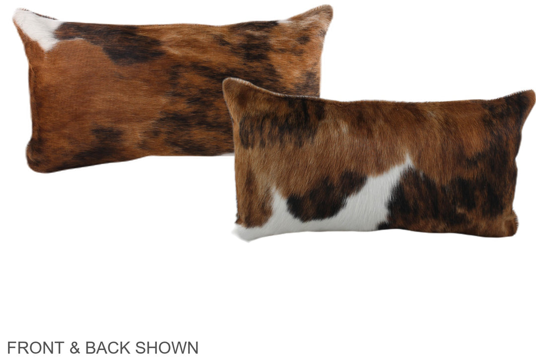 Tricolor 12"x22" Brazilian Cowhide Pillow #A39466 by Hudson Hides