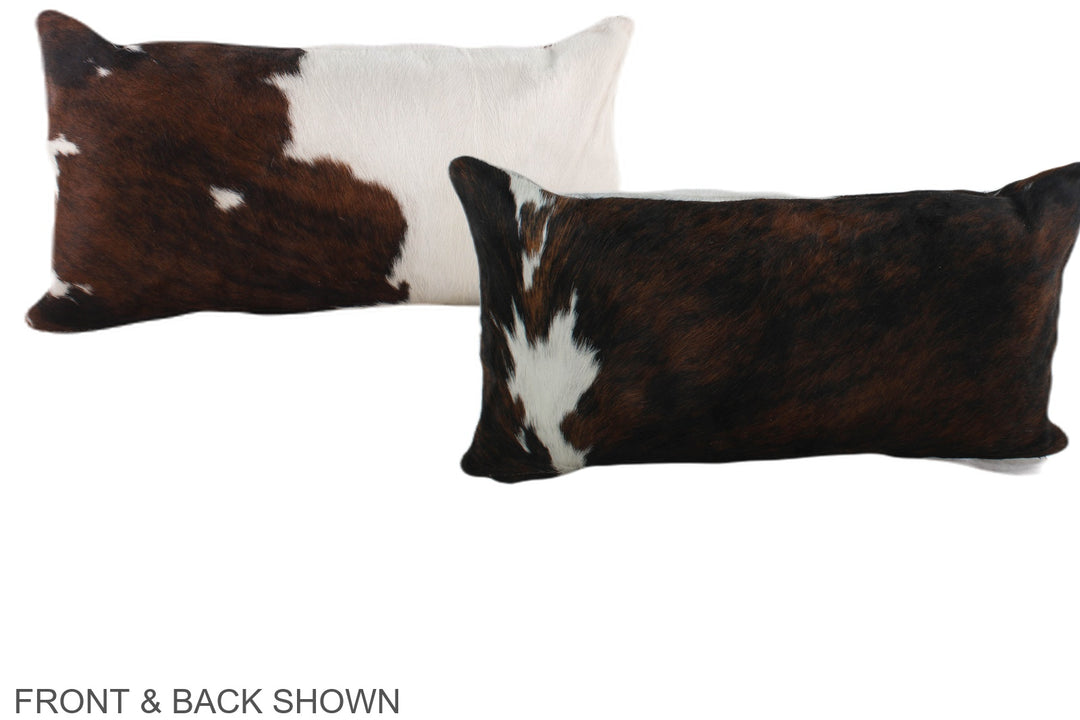 Tricolor 12"x22" Brazilian Cowhide Pillow #A39470 by Hudson Hides