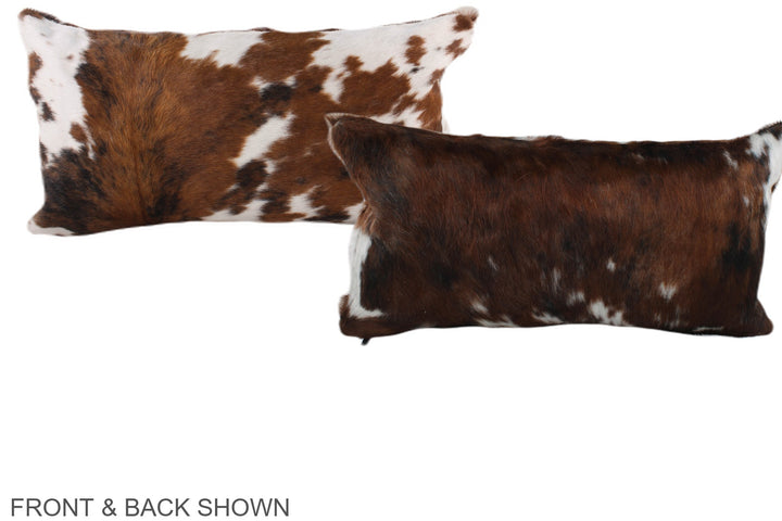 Tricolor 12"x22" Brazilian Cowhide Pillow #A39471 by Hudson Hides