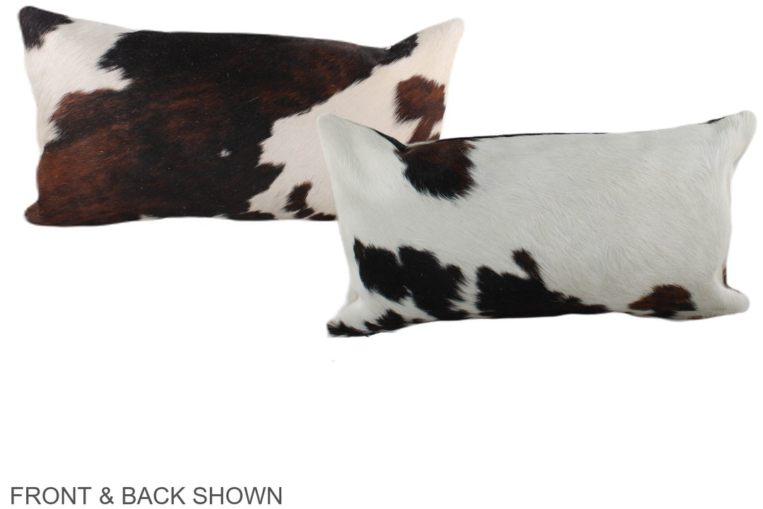 Tricolor 12"x22" Brazilian Cowhide Pillow #A39477 by Hudson Hides