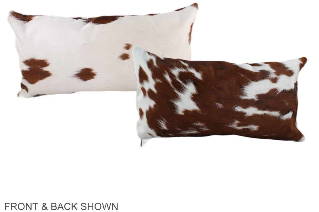 Tricolor 12"x22" Brazilian Cowhide Pillow #A39479 by Hudson Hides