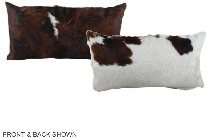Tricolor 12"x22" Brazilian Cowhide Pillow #A39486 by Hudson Hides