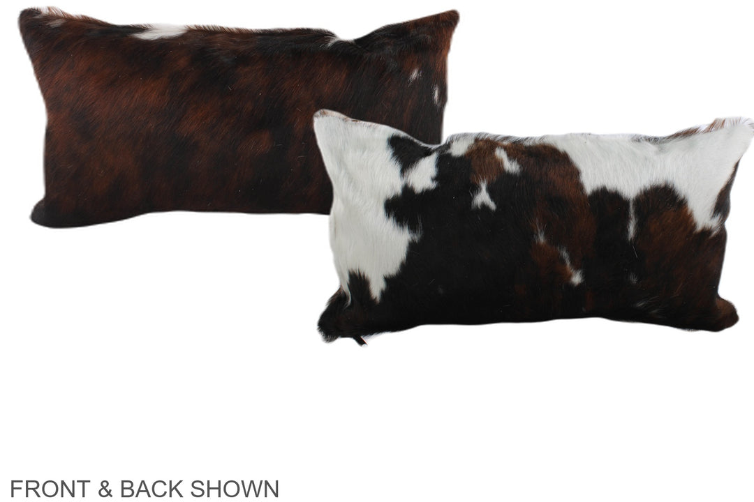 Tricolor 12"x22" Brazilian Cowhide Pillow #A39488 by Hudson Hides