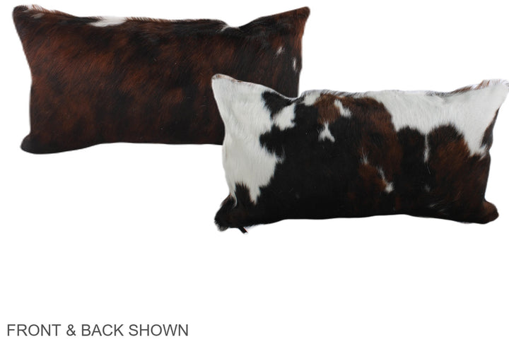 Tricolor 12"x22" Brazilian Cowhide Pillow #A39488 by Hudson Hides