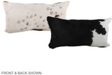 Black and White 12"x22" Brazilian Cowhide Pillow #A39492 by Hudson Hides