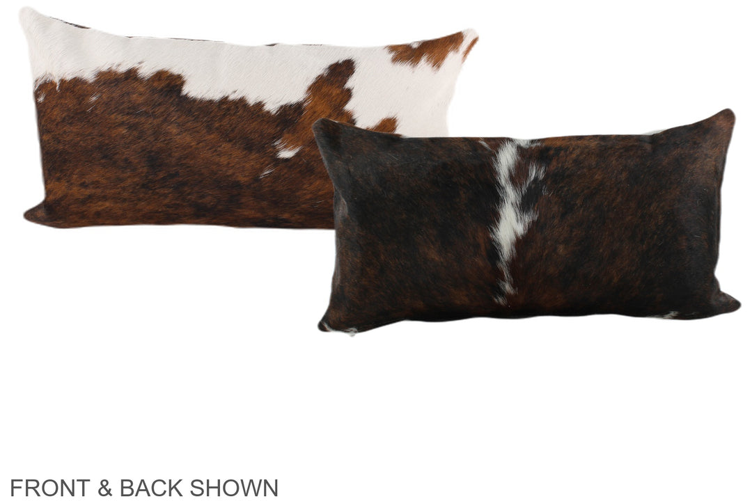 Tricolor 12"x22" Brazilian Cowhide Pillow #A39496 by Hudson Hides