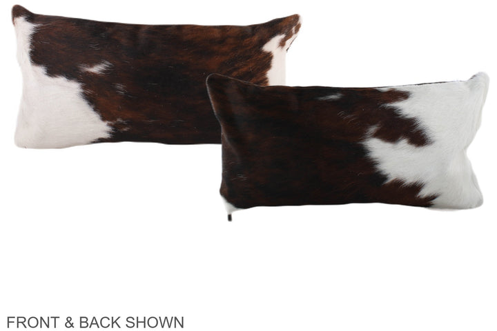Tricolor 12"x22" Brazilian Cowhide Pillow #A39498 by Hudson Hides