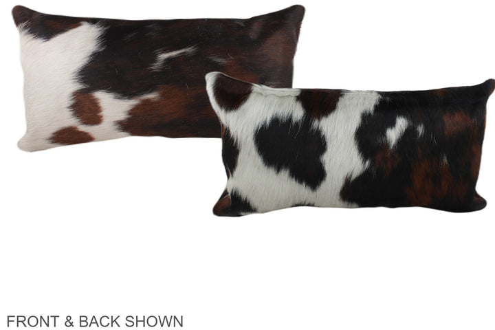 Tricolor 12"x22" Brazilian Cowhide Pillow #A39500 by Hudson Hides