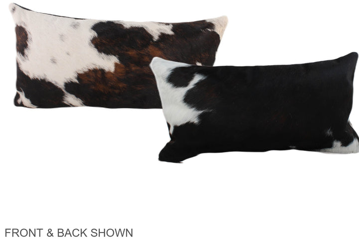 Tricolor 12"x22" Brazilian Cowhide Pillow #A39502 by Hudson Hides
