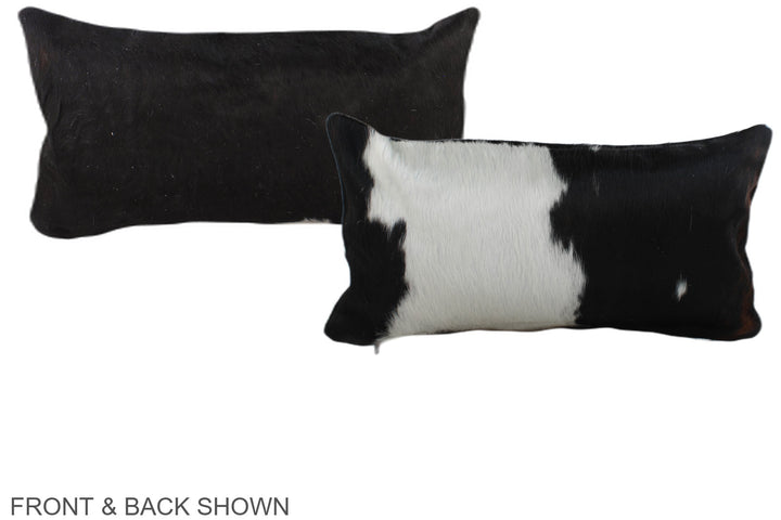 Black and White 12"x22" Brazilian Cowhide Pillow #A39503 by Hudson Hides
