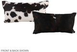 Tricolor 12"x22" Brazilian Cowhide Pillow #A39506 by Hudson Hides