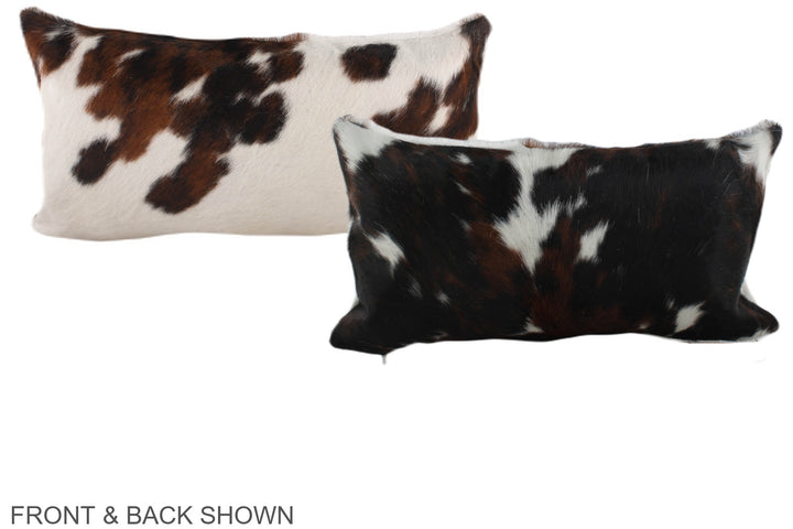 Tricolor 12"x22" Brazilian Cowhide Pillow #A39509 by Hudson Hides