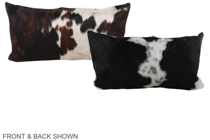 Tricolor 12"x22" Brazilian Cowhide Pillow #A39510 by Hudson Hides