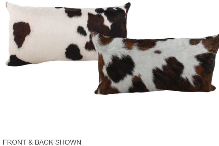 Tricolor 12"x22" Brazilian Cowhide Pillow #A39511 by Hudson Hides