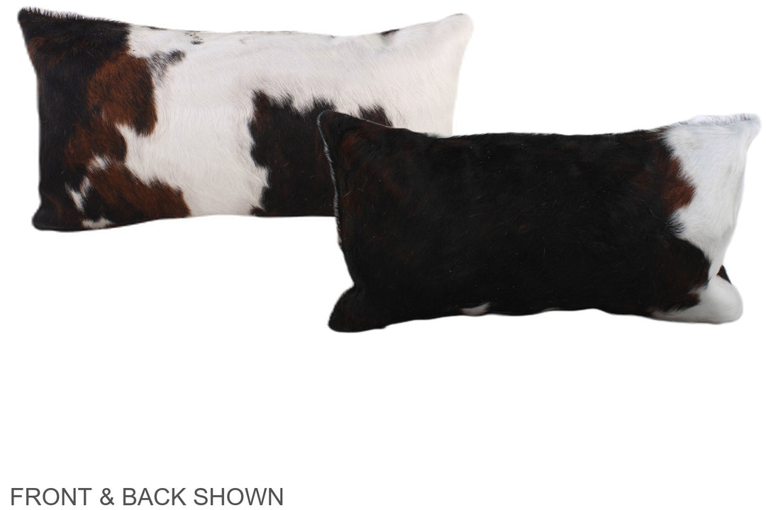 Tricolor 12"x22" Brazilian Cowhide Pillow #A39512 by Hudson Hides