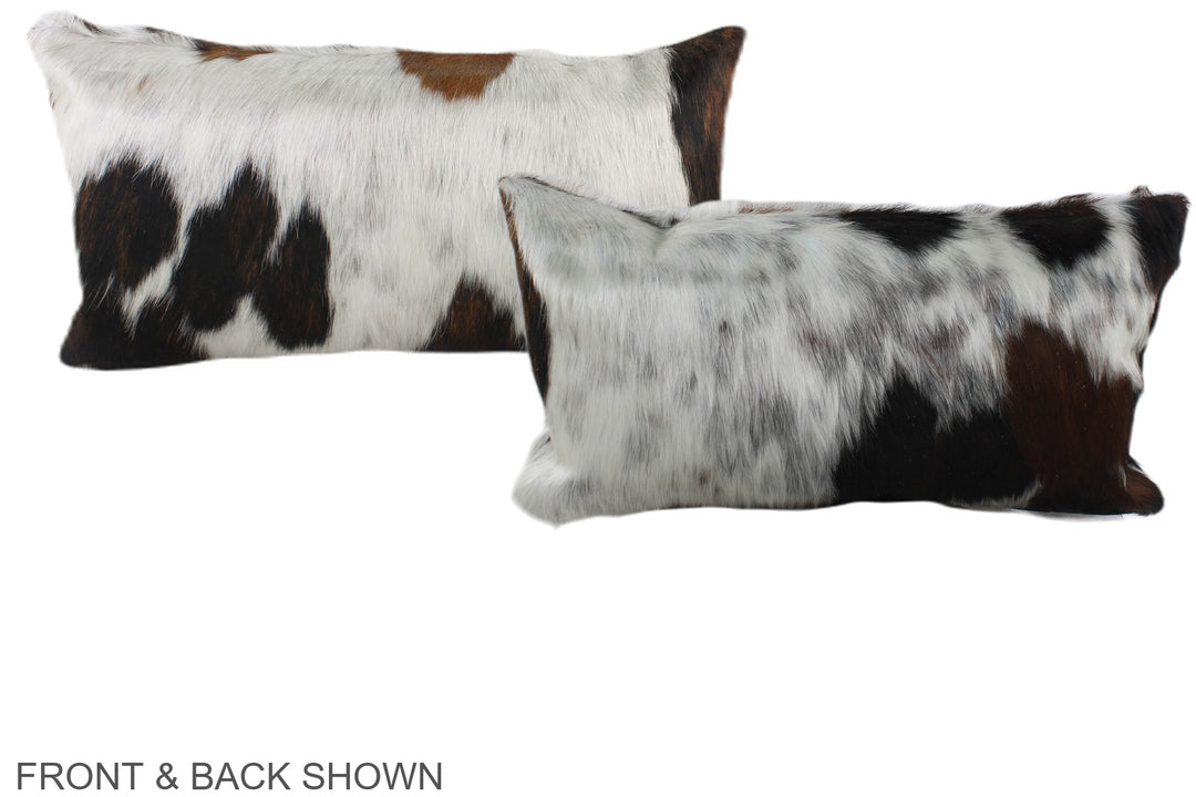 Tricolor 12"x22" Brazilian Cowhide Pillow #A39516 by Hudson Hides