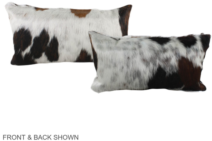 Tricolor 12"x22" Brazilian Cowhide Pillow #A39516 by Hudson Hides
