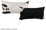 Black and White 12"x22" Brazilian Cowhide Pillow #A39518 by Hudson Hides