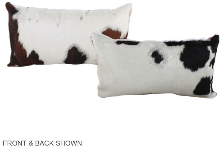 Tricolor 12"x22" Brazilian Cowhide Pillow #A39521 by Hudson Hides
