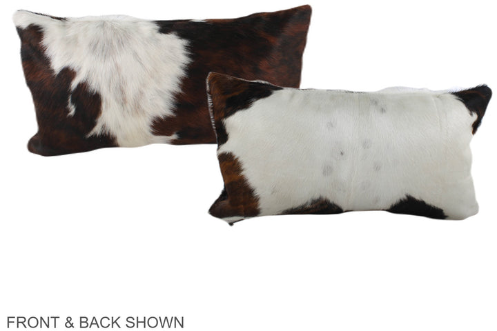 Tricolor 12"x22" Brazilian Cowhide Pillow #A39522 by Hudson Hides