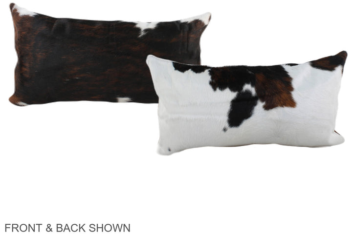 Tricolor 12"x22" Brazilian Cowhide Pillow #A39523 by Hudson Hides