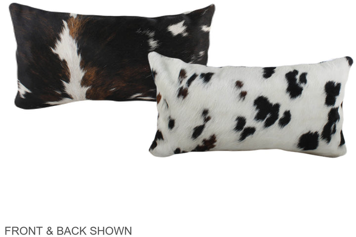 Tricolor 12"x22" Brazilian Cowhide Pillow #A39526 by Hudson Hides