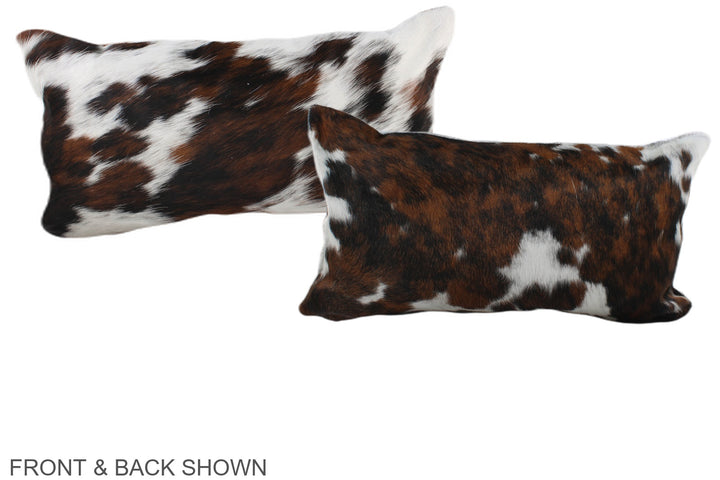 Tricolor 12"x22" Brazilian Cowhide Pillow #A39527 by Hudson Hides