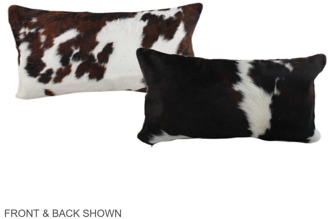 Tricolor 12"x22" Brazilian Cowhide Pillow #A39528 by Hudson Hides