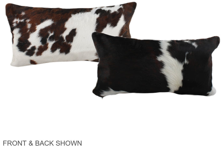 Tricolor 12"x22" Brazilian Cowhide Pillow #A39528 by Hudson Hides