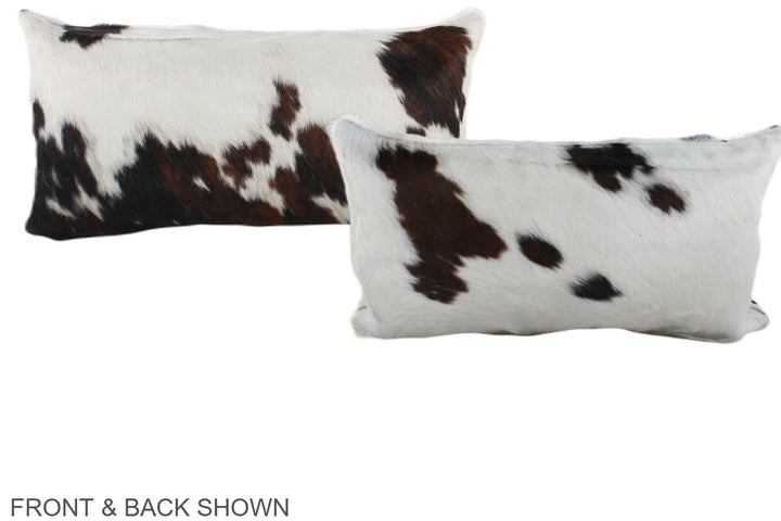 Tricolor 12"x22" Brazilian Cowhide Pillow #A39531 by Hudson Hides