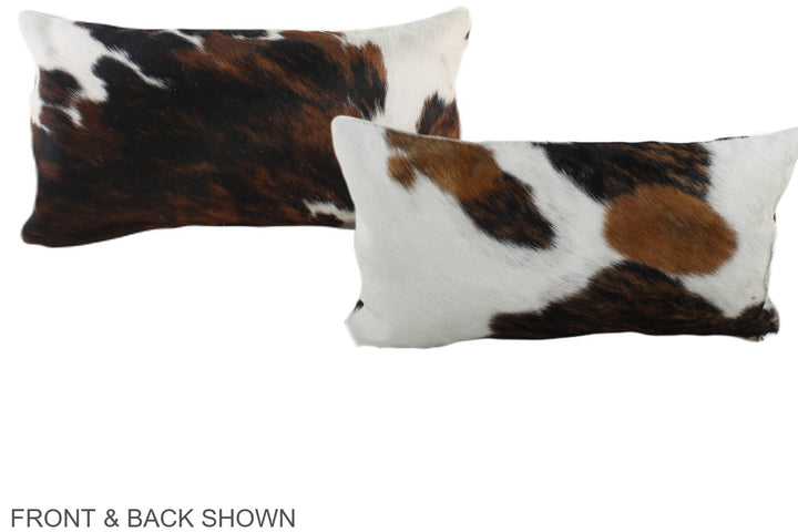Tricolor 12"x22" Brazilian Cowhide Pillow #A39535 by Hudson Hides