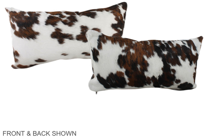 Tricolor 12"x22" Brazilian Cowhide Pillow #A39537 by Hudson Hides