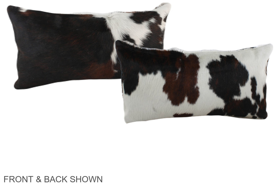 Tricolor 12"x22" Brazilian Cowhide Pillow #A39538 by Hudson Hides