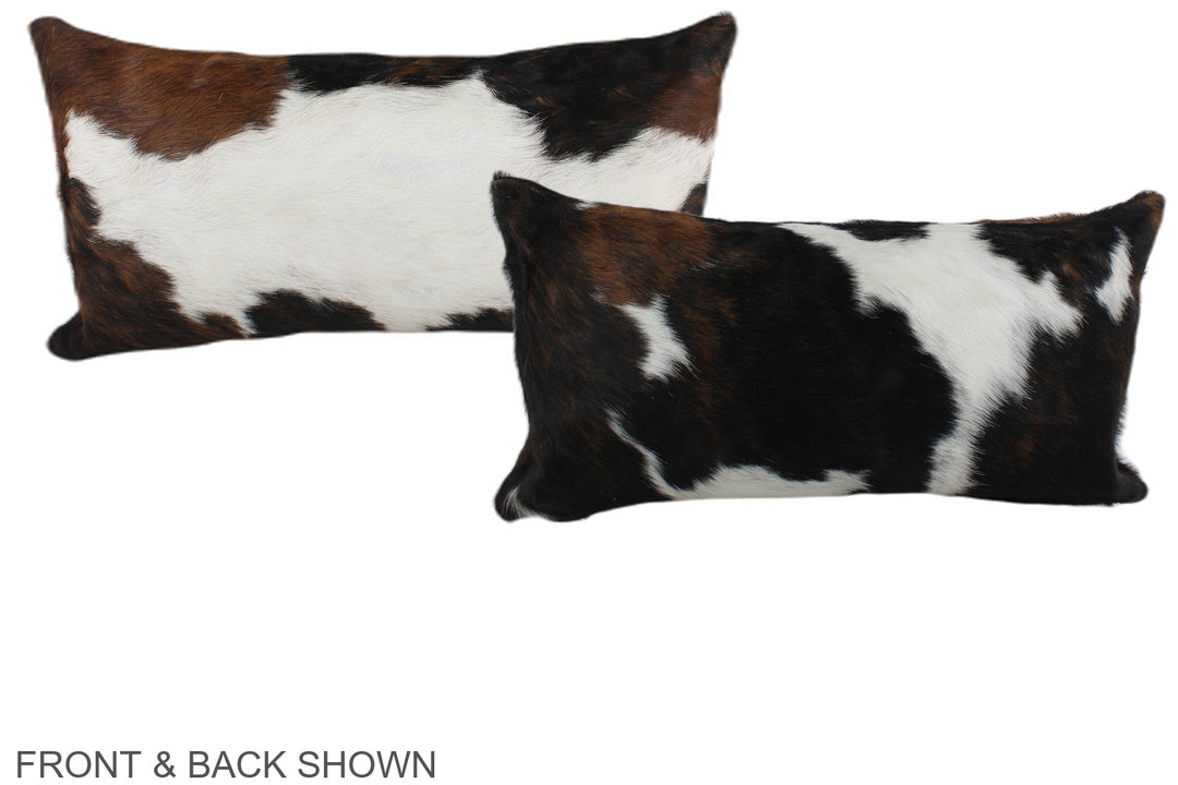 Tricolor 12"x22" Brazilian Cowhide Pillow #A39540 by Hudson Hides
