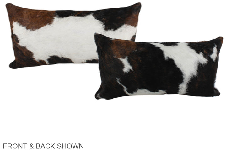 Tricolor 12"x22" Brazilian Cowhide Pillow #A39540 by Hudson Hides