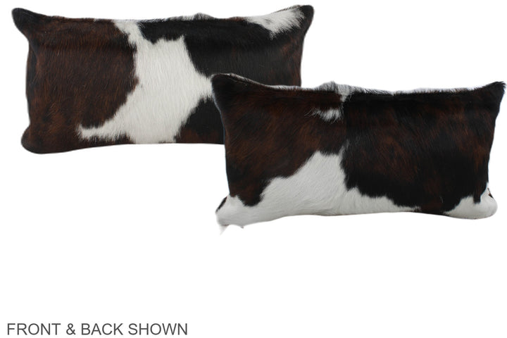 Tricolor 12"x22" Brazilian Cowhide Pillow #A39541 by Hudson Hides