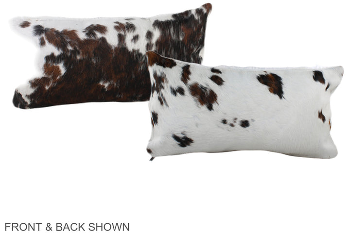 Tricolor 12"x22" Brazilian Cowhide Pillow #A39542 by Hudson Hides