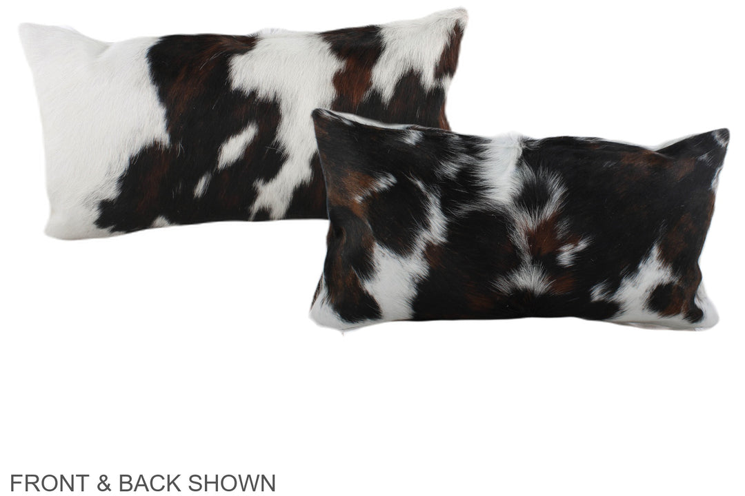 Tricolor 12"x22" Brazilian Cowhide Pillow #A39543 by Hudson Hides