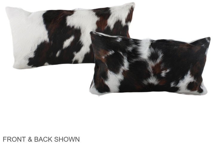 Tricolor 12"x22" Brazilian Cowhide Pillow #A39543 by Hudson Hides