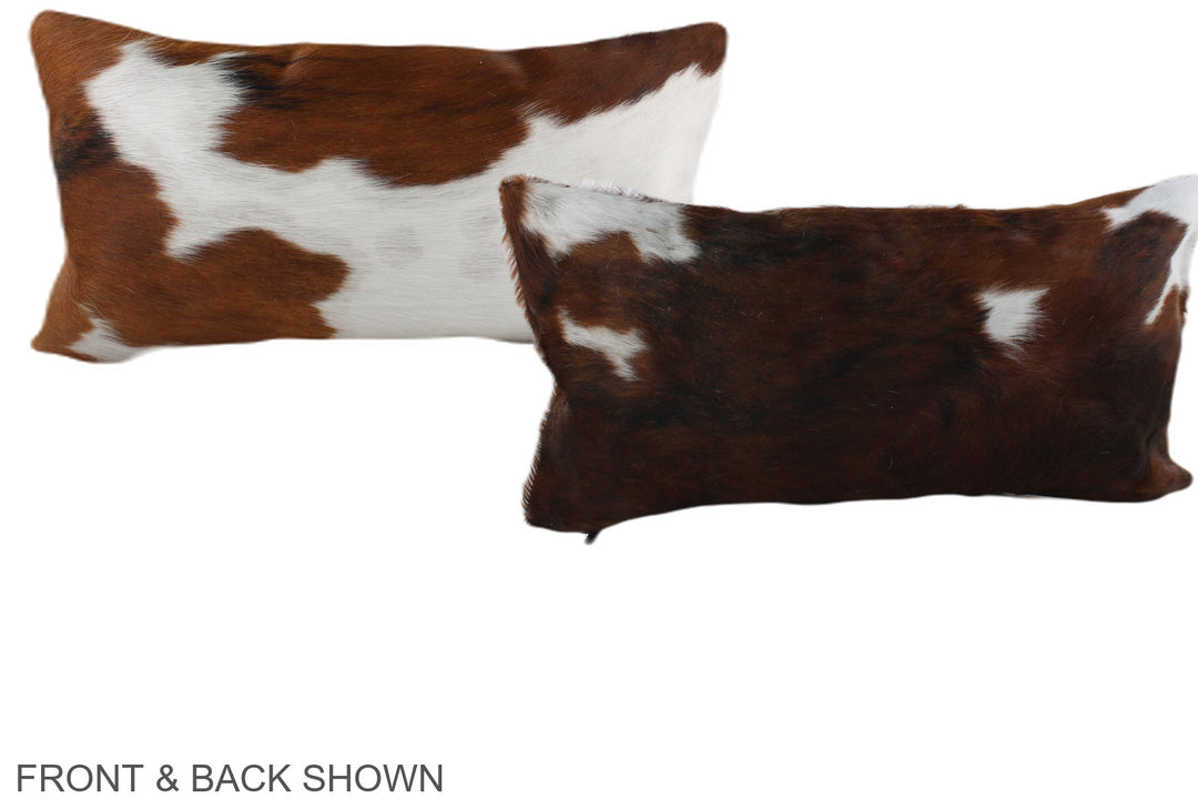 Tricolor 12"x22" Brazilian Cowhide Pillow #A39544 by Hudson Hides