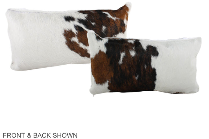 Tricolor 12"x22" Brazilian Cowhide Pillow #A39546 by Hudson Hides