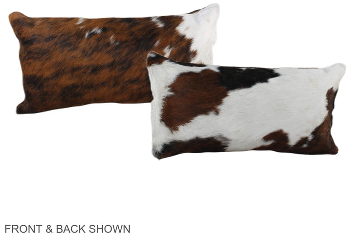 Tricolor 12"x22" Brazilian Cowhide Pillow #A39549 by Hudson Hides