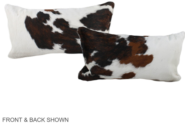 Tricolor 12"x22" Brazilian Cowhide Pillow #A39551 by Hudson Hides